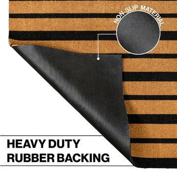 Hadley Modern Classic Ticking Stripe Coir Area Rug